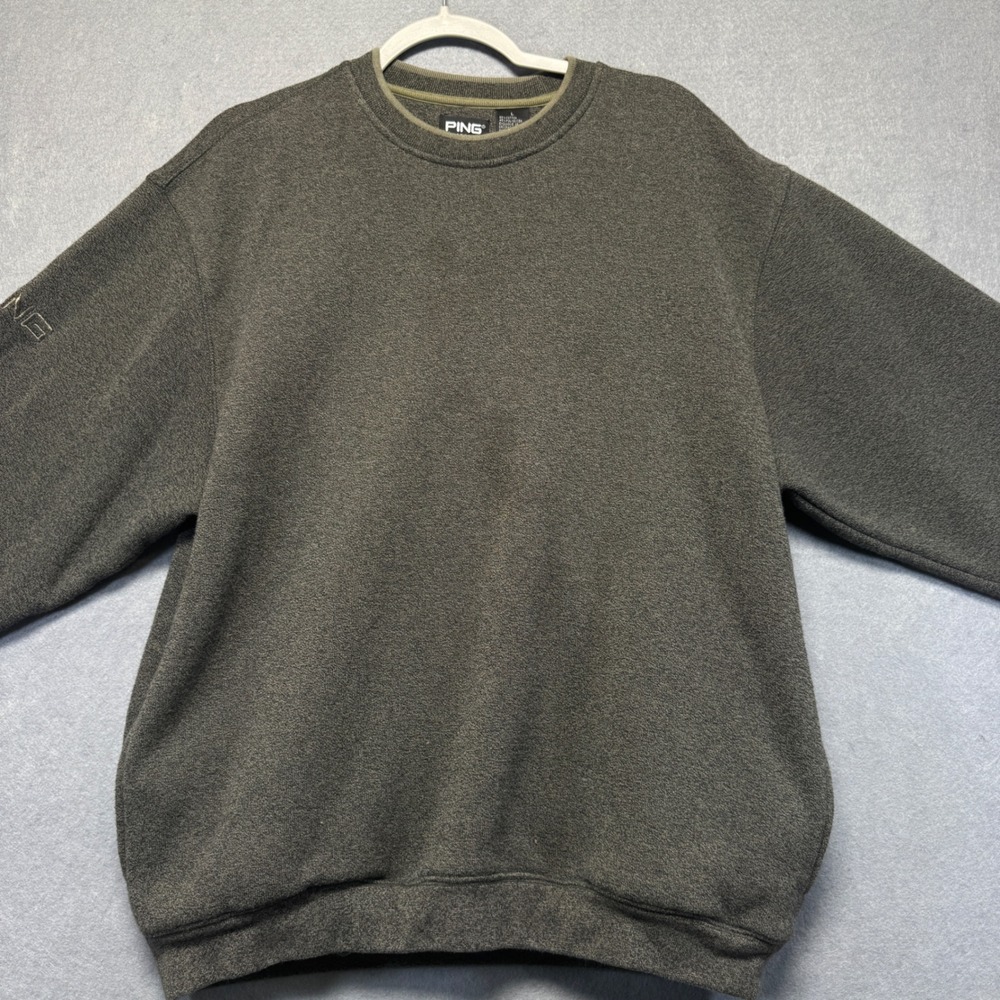 PING Collection Mens Sweatshirt Pullover Crew Neck Long Sleeve Gray‎ L